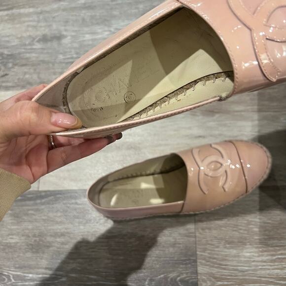 Chanel Pale Pink Nude Espadrilles Size 37 - Picture 7 of 11
